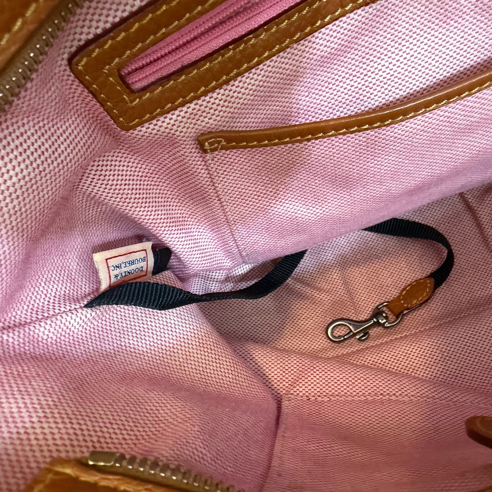 Dooney & Bourke Brown Pebble Leather Tote Charleston Bag Luxe Classic Shopper - Picture 12 of 13